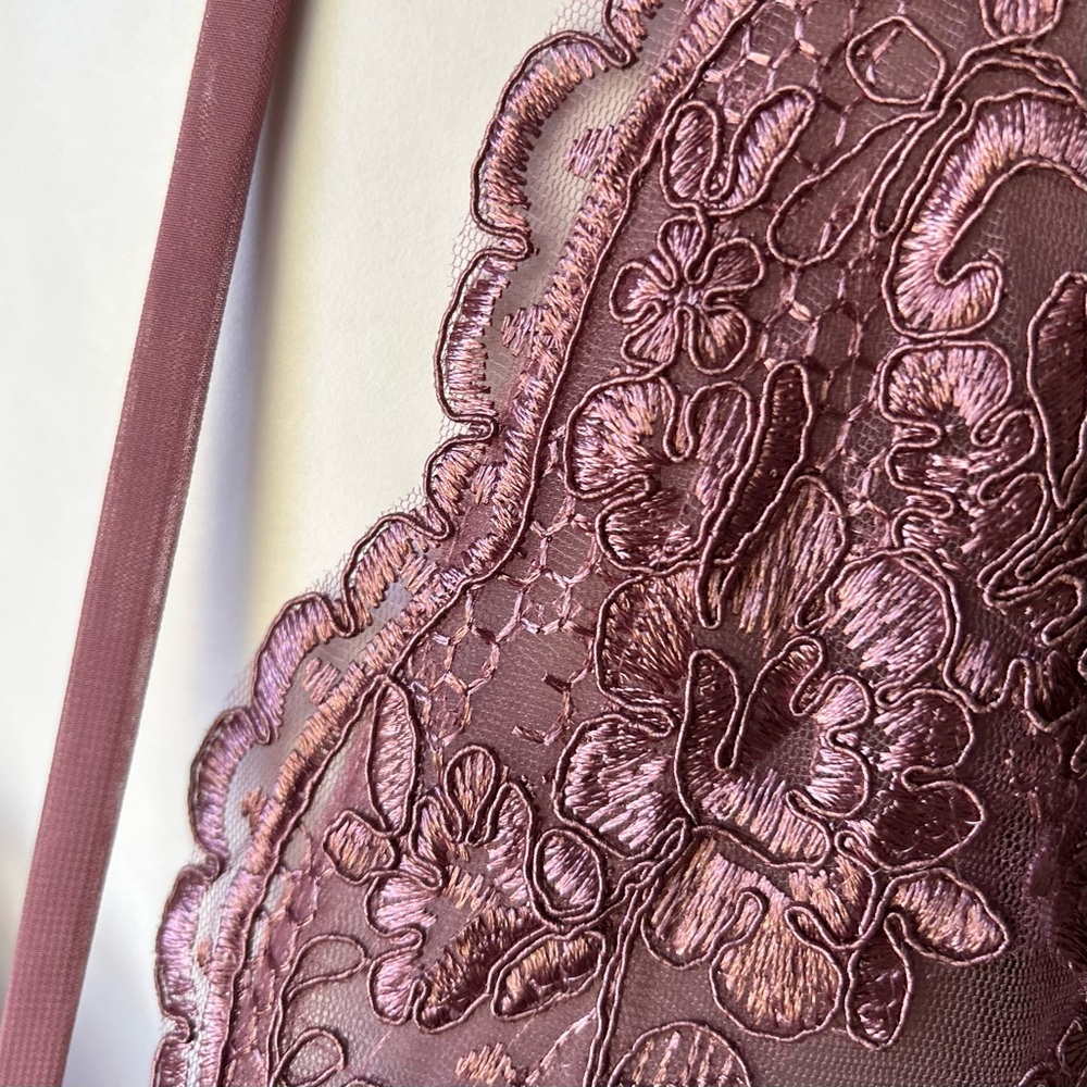 AZAZIE Lennon A-Line Lace Strappy Back Chiffon Dress, Amethyst 12 NWT - Picture 9 of 13